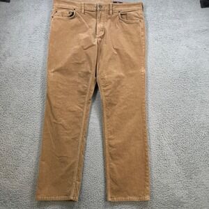 Vineyard Vines Mens Tan Corduroy Straight Leg Pants Size 38x30 Cotton